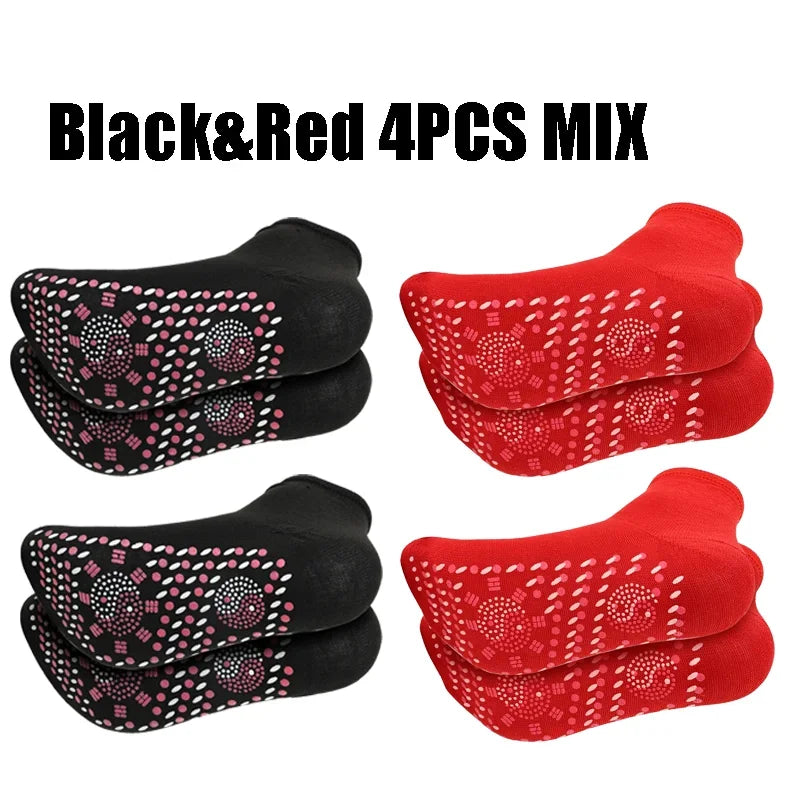 1/5pairs Tourmaline Heating Socks Winter Warm Thermal Health Care Socks Slimming Health Short Sock Magnetic Therapy Sock