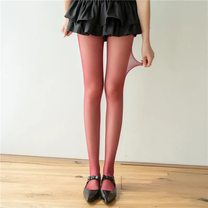 High Elastic Tights Women Fashion Candy Color Summer Spring Hosiery Female Daily Basic Fresh-Colored Pantyhose Slim Legged Socks