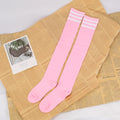 Japanese And Korean Casual Three Bar Knee High Socks Dance Versatile Long Tube Jacquard Breathable High Tube Pressure For Women