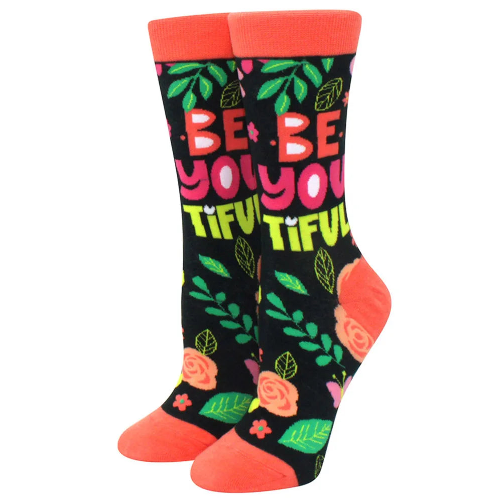 New Fashion Colorful Funny Happy Casual Women Socks Harajuku Cute Animal Cartoon Men's Socks