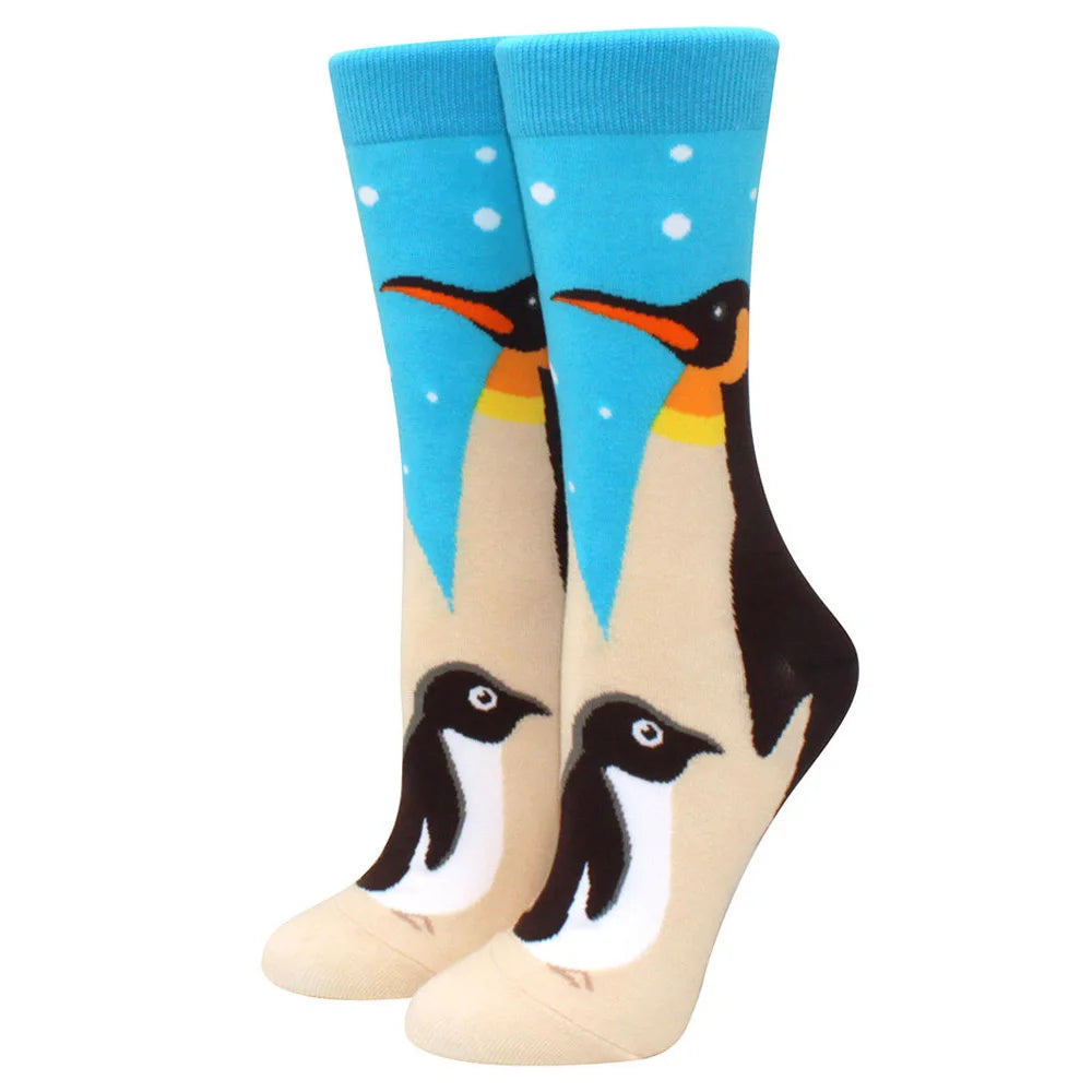 New Fashion Colorful Funny Happy Casual Women Socks Harajuku Cute Animal Cartoon Men's Socks