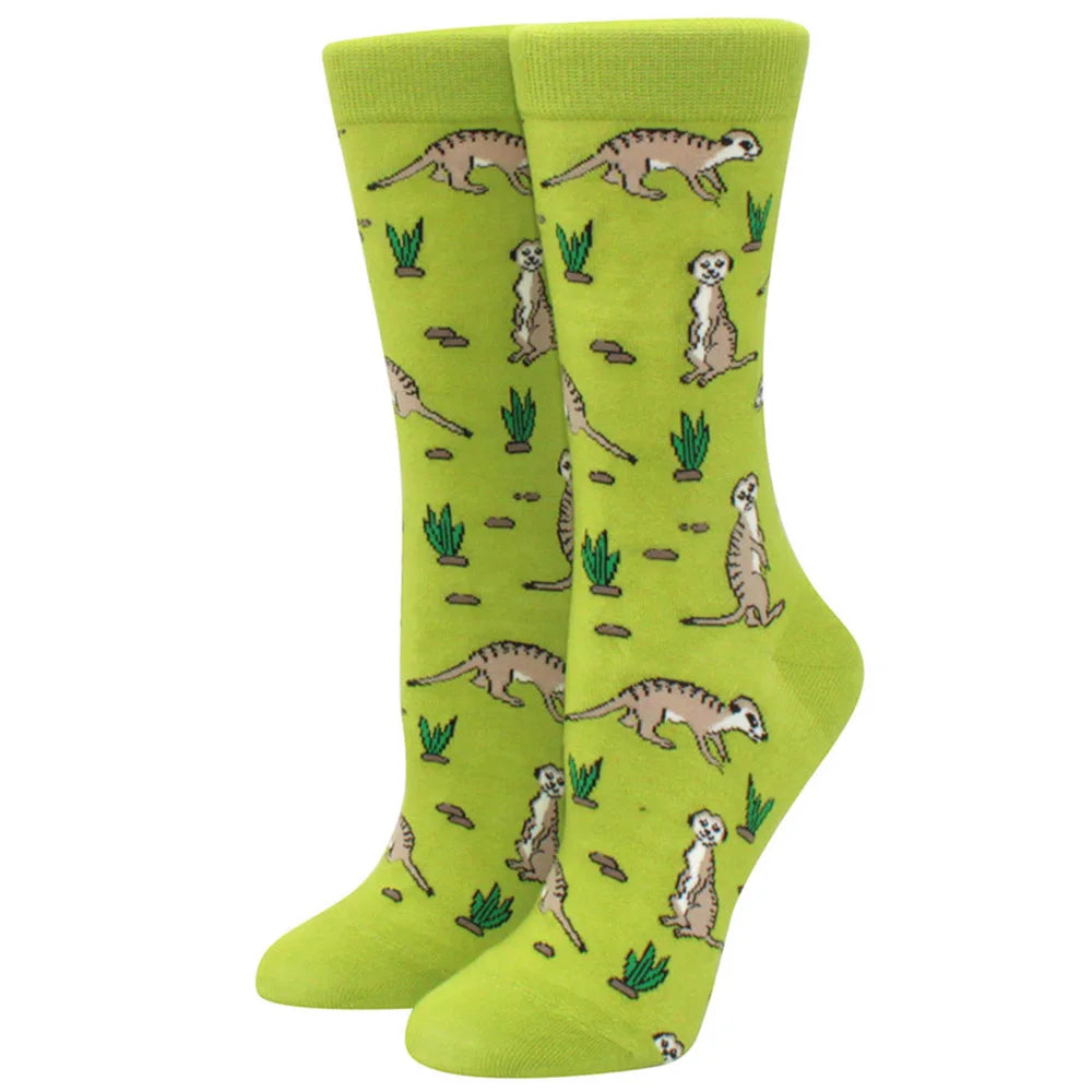 New Fashion Colorful Funny Happy Casual Women Socks Harajuku Cute Animal Cartoon Men's Socks