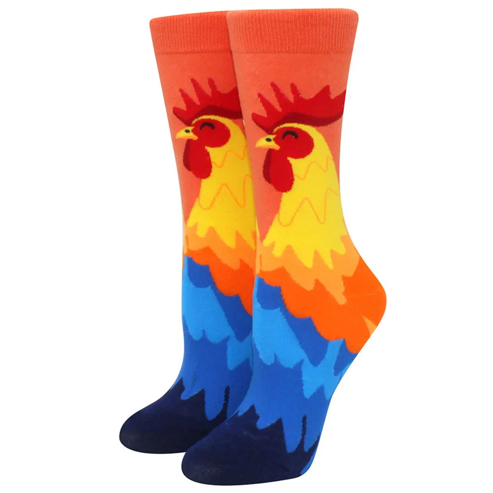 New Fashion Colorful Funny Happy Casual Women Socks Harajuku Cute Animal Cartoon Men's Socks