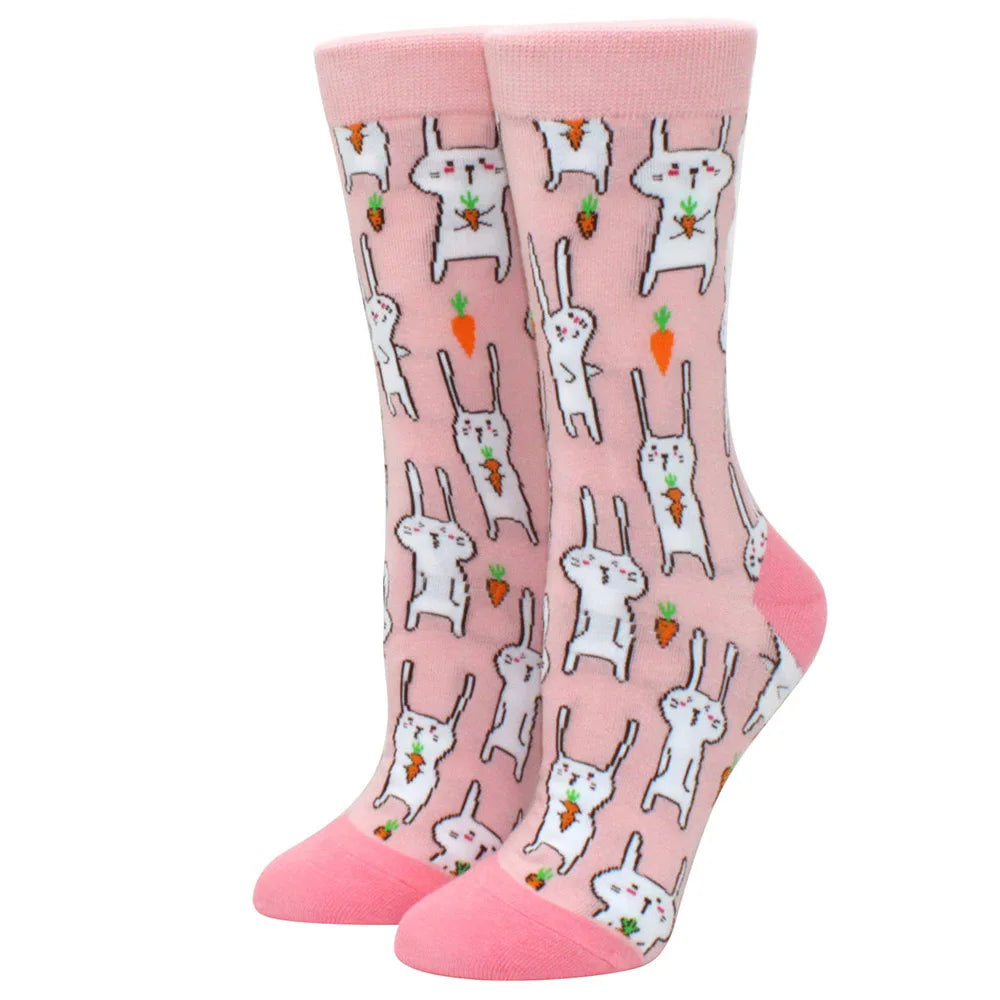 New Fashion Colorful Funny Happy Casual Women Socks Harajuku Cute Animal Cartoon Men's Socks