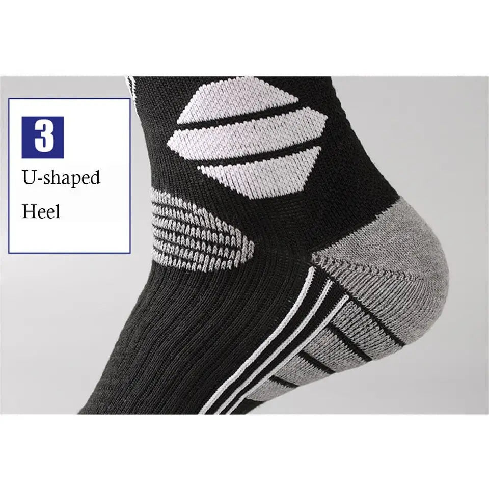 Winter Warm Ski Socks Anti-slip Thickened Breathable Compression Snowboard Socks Thermal Moisture-wicking Knee High Socks