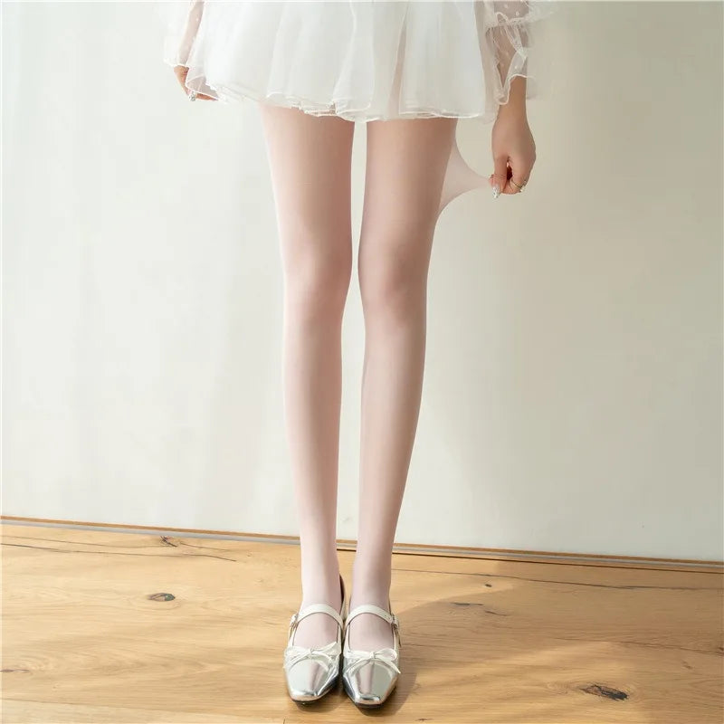 High Elastic Tights Women Fashion Candy Color Summer Spring Hosiery Female Daily Basic Fresh-Colored Pantyhose Slim Legged Socks