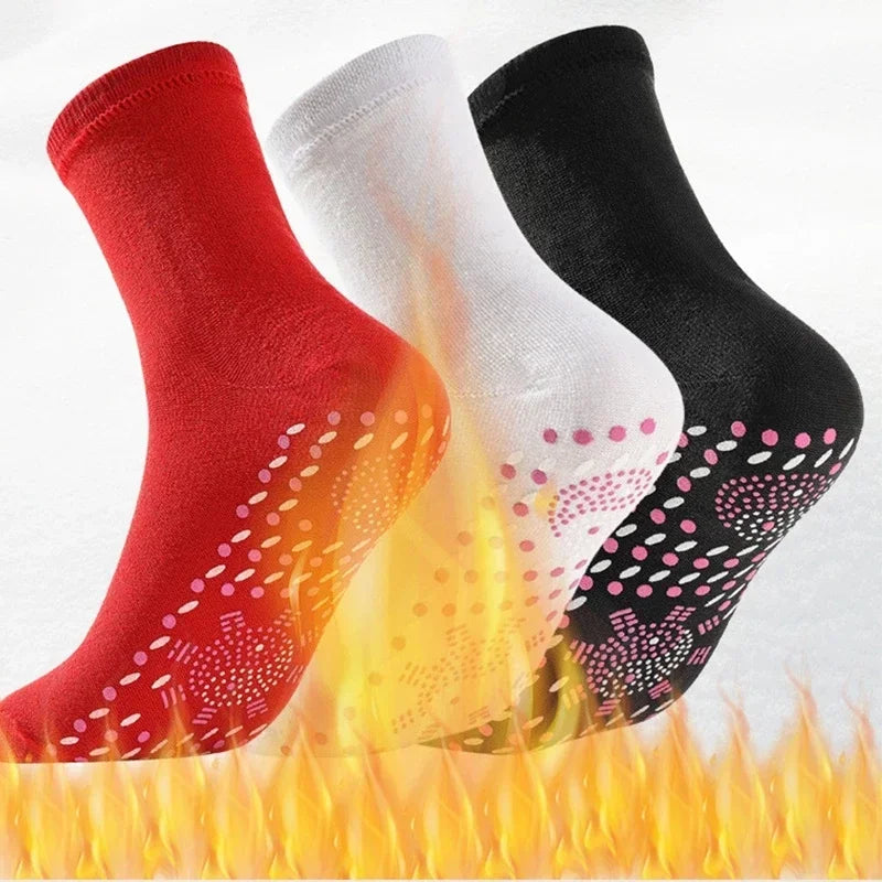 1/5pairs Tourmaline Heating Socks Winter Warm Thermal Health Care Socks Slimming Health Short Sock Magnetic Therapy Sock