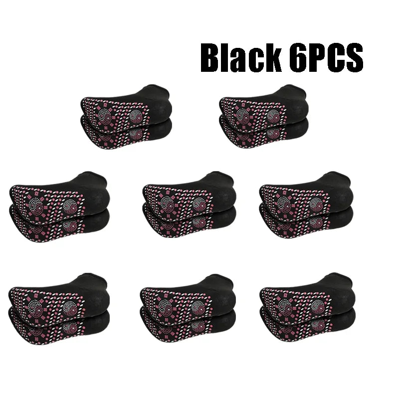 1/5pairs Tourmaline Heating Socks Winter Warm Thermal Health Care Socks Slimming Health Short Sock Magnetic Therapy Sock