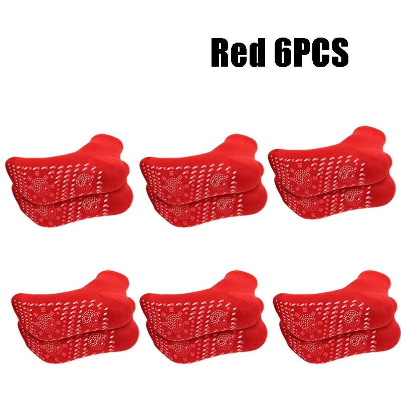 1/5pairs Tourmaline Heating Socks Winter Warm Thermal Health Care Socks Slimming Health Short Sock Magnetic Therapy Sock