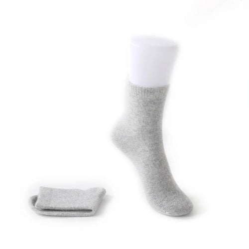 100% Cashmere Socks Women's Knitted Long Tube Socks High Elasticity Warm Straight Tube Socks Autumn Winter Mid Tube Sock