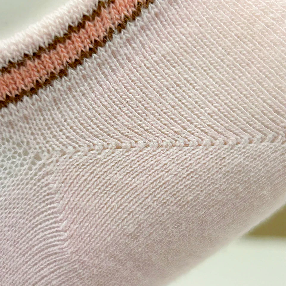 4 Pairs Cotton Women's Boat Socks No Show Socks Set for Lady White Invisible Cotton Socks Pack Pink Black Breathable Summer