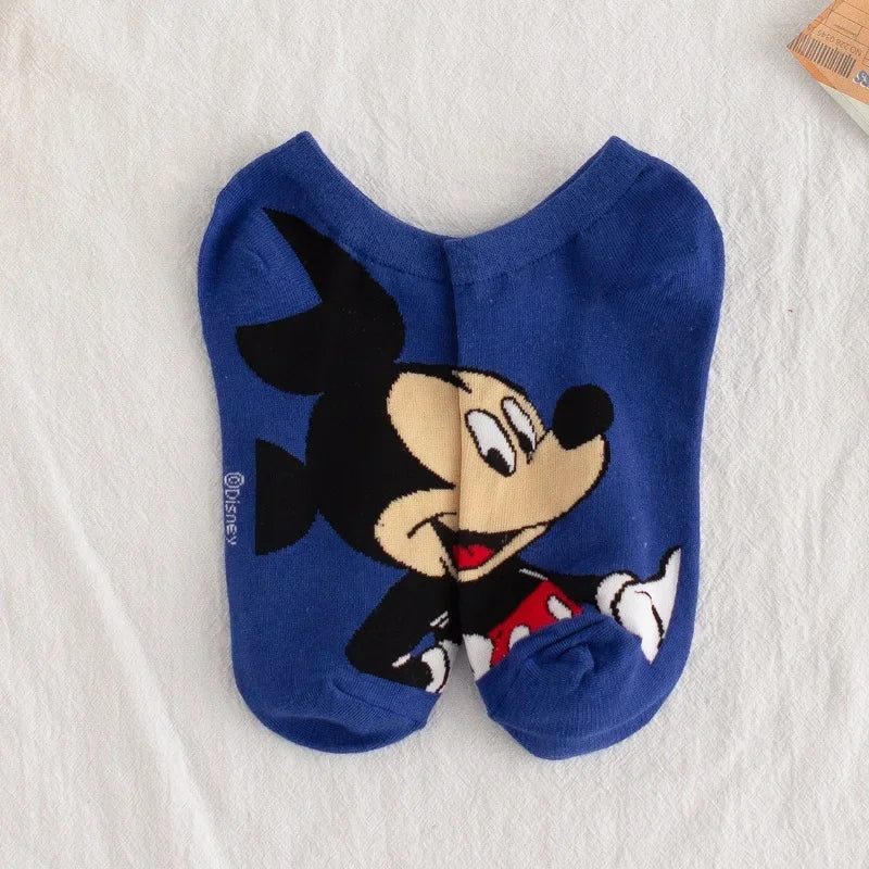 Disney Waumi Mouse Short Women's Socks Anime Donald Summer Sports Cotton Girl Women's Boat Socks Low Ankle Women's Socks