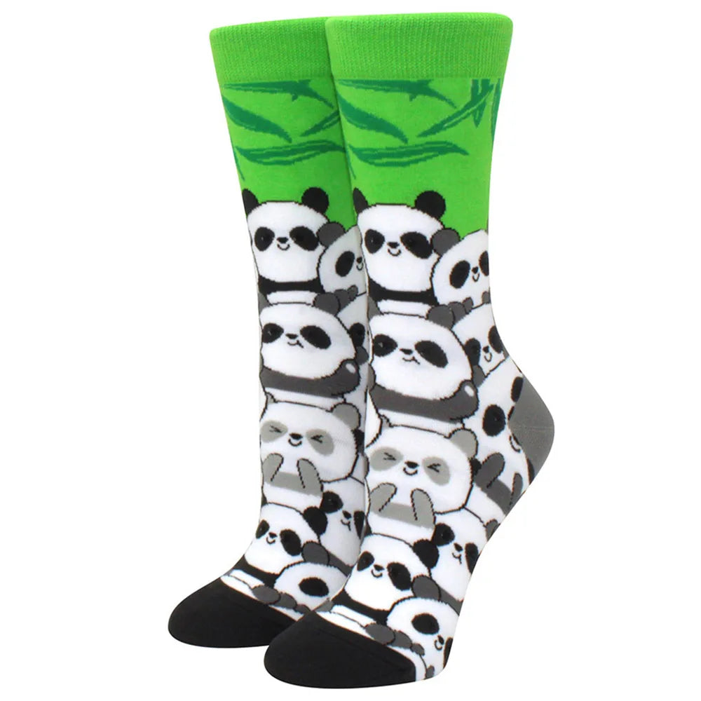 New Fashion Colorful Funny Happy Casual Women Socks Harajuku Cute Animal Cartoon Men's Socks